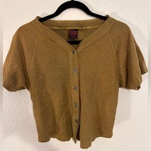 Button Down Short Sleeve Top